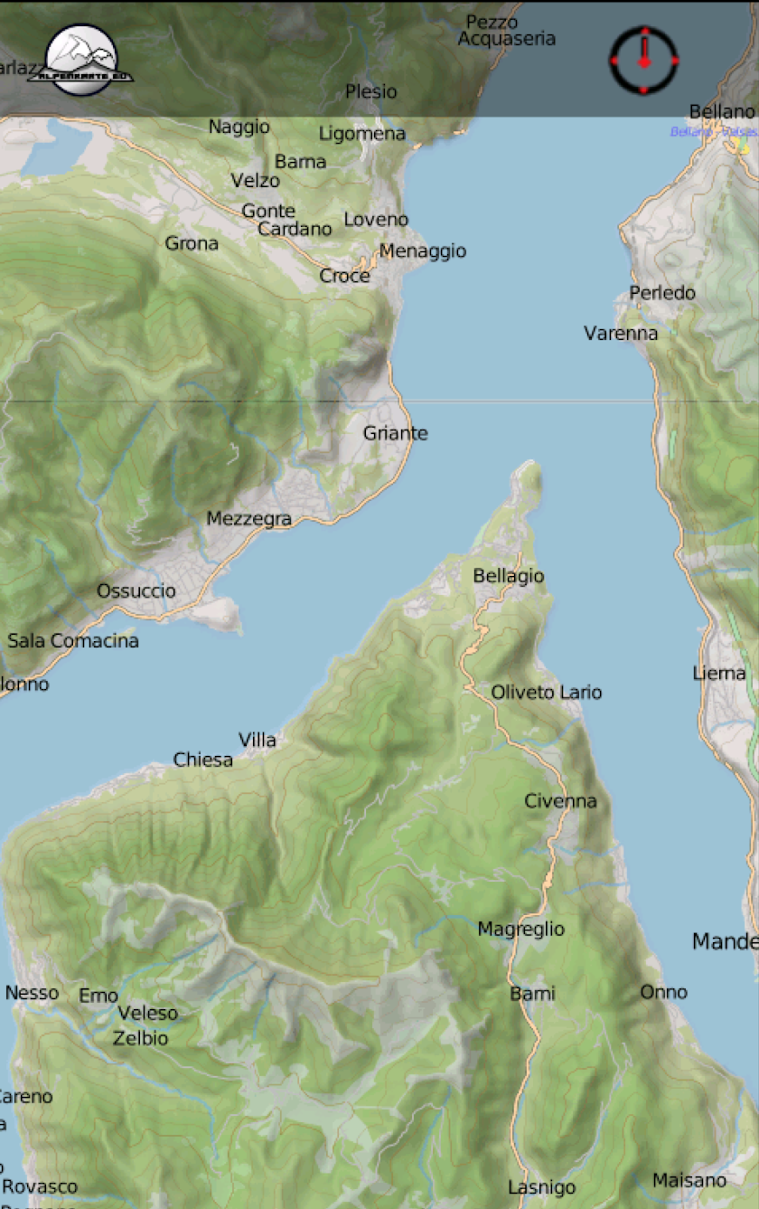 LUGANO mountain map Screen 3