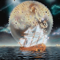 Boat under Moon Live Wallpaper logo
