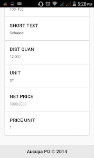 SAP PO approval Android app Screenshots 14