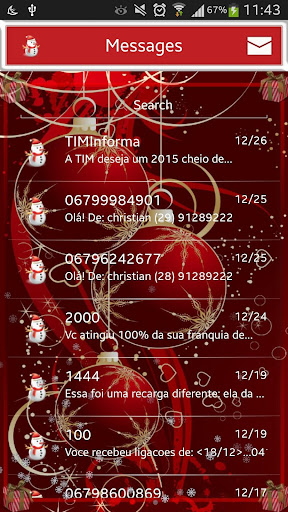 Christmas GO SMS Pro Theme