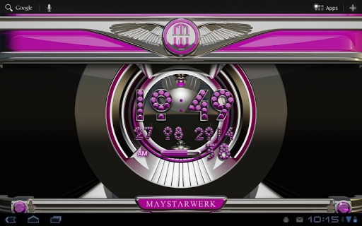 【免費個人化App】Digi Clock Widget Pink Diamond-APP點子