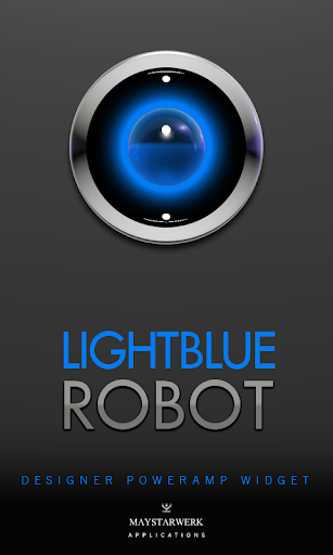 Poweramp Widget Lightblue Robo