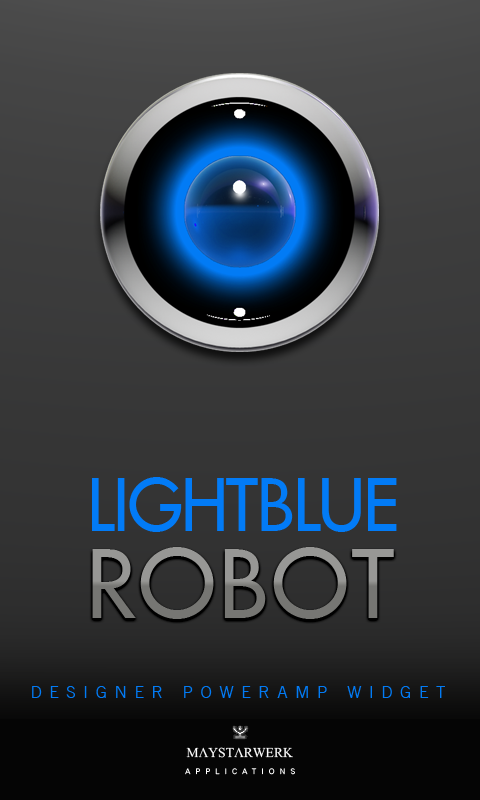 Poweramp Widget Lightblue Robo Screen 3