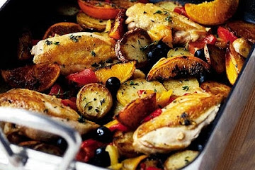 All-in-one chicken traybake