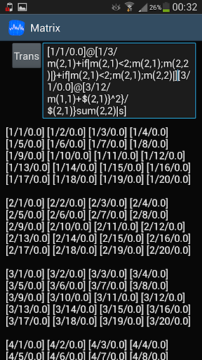 Matrix Scientific Calculator