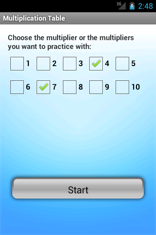 Multiplication Table