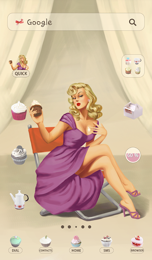 pinup girl oops dodol theme