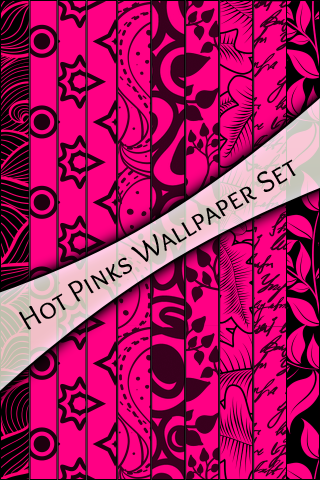 WALLPAPER SET - Hot Pinks