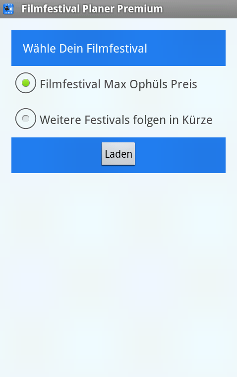 Android application Filmfestival Planner Premium screenshort