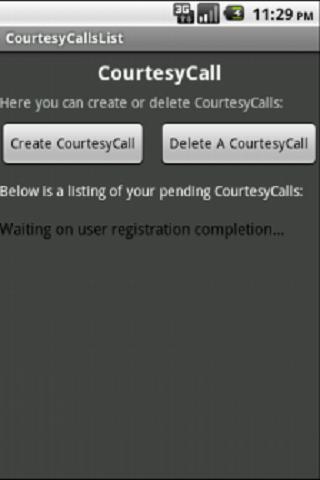 Courtesy Call Screen 2