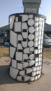 Metal Wrapped Art Cylinder
