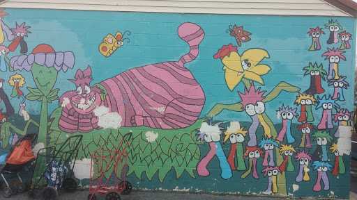 Cheshire  cat mural