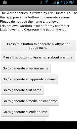 Warrior Name Generator