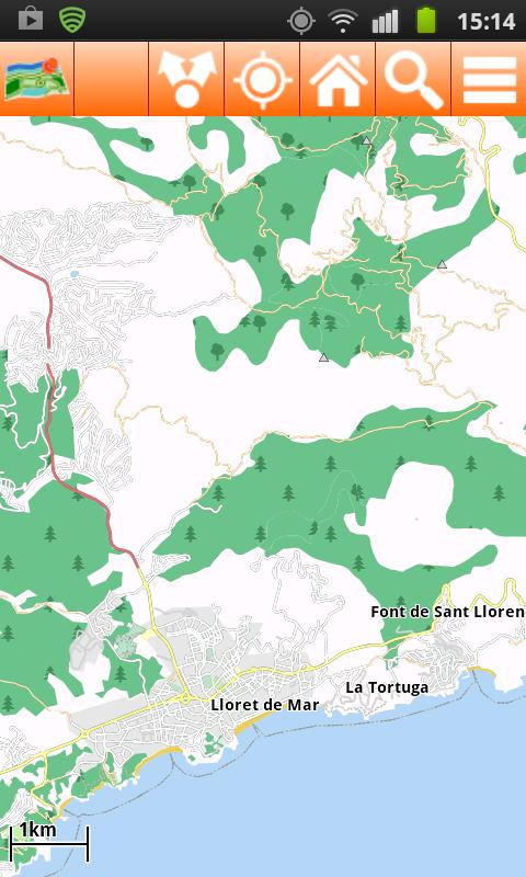 Android application Costa Brava Offline mappa Map screenshort