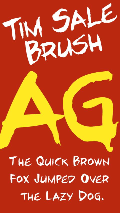 Android application Tim Sale Brush FlipFont screenshort