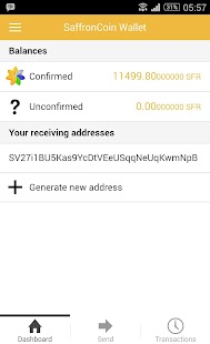 Saffroncoin Wallet Screenshots 0