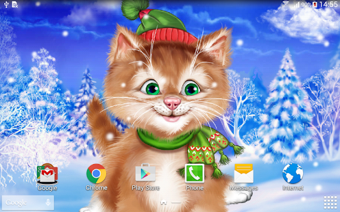 Winter Cat  Live  Wallpaper  Android Apps on Google Play