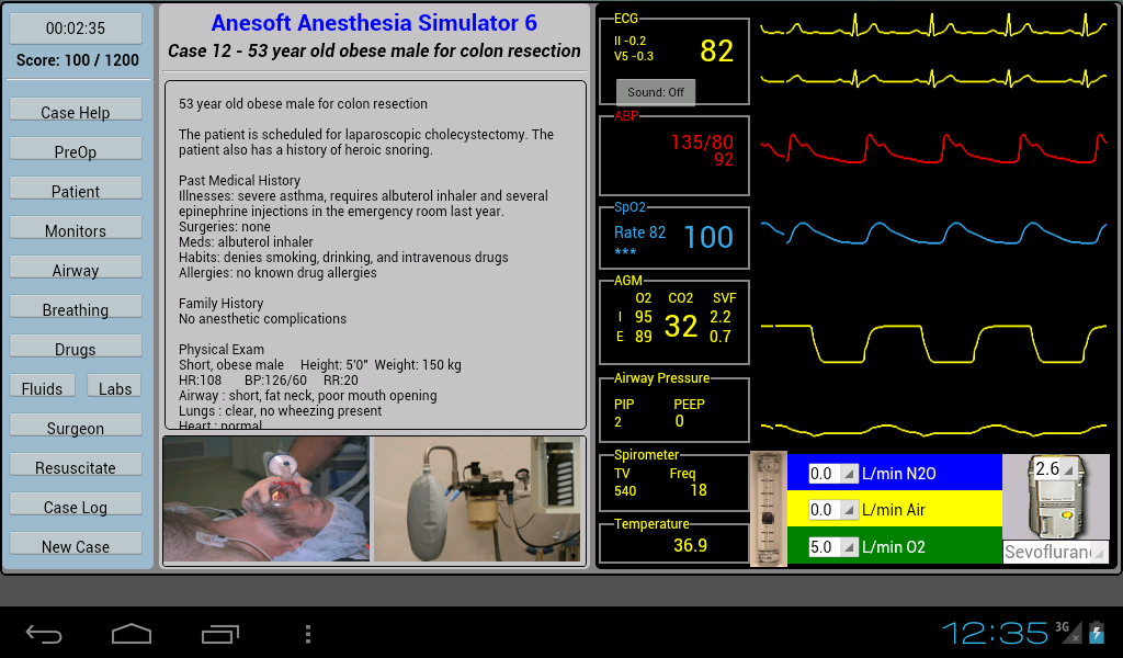 Android application Anesthesia Sim 6 screenshort