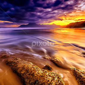 Orange Noon by Eddy Due Woi - Landscapes Beaches