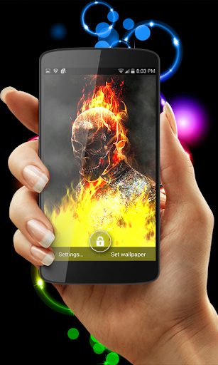 【免費個人化App】Ghost Rider Fire Flames LWP-APP點子