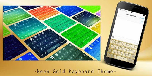 Neon Gold Keyboard Theme