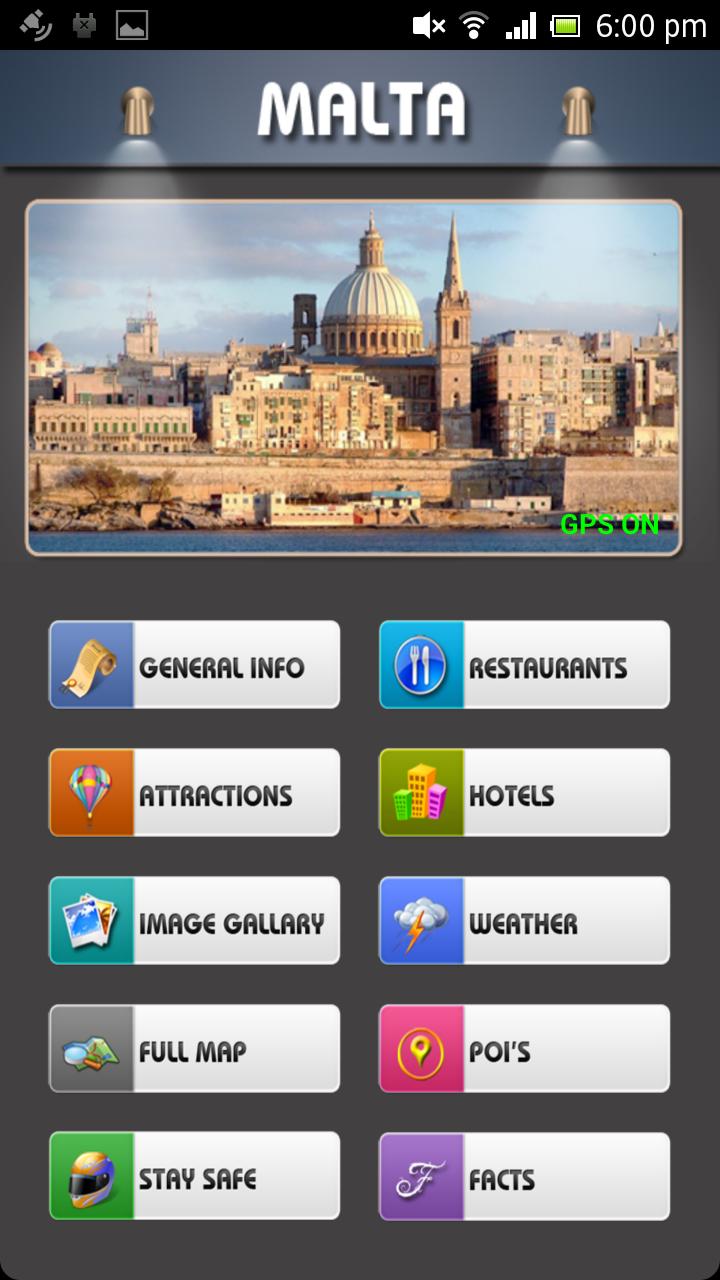 Malta Offline Map Travel Guide Screen 1