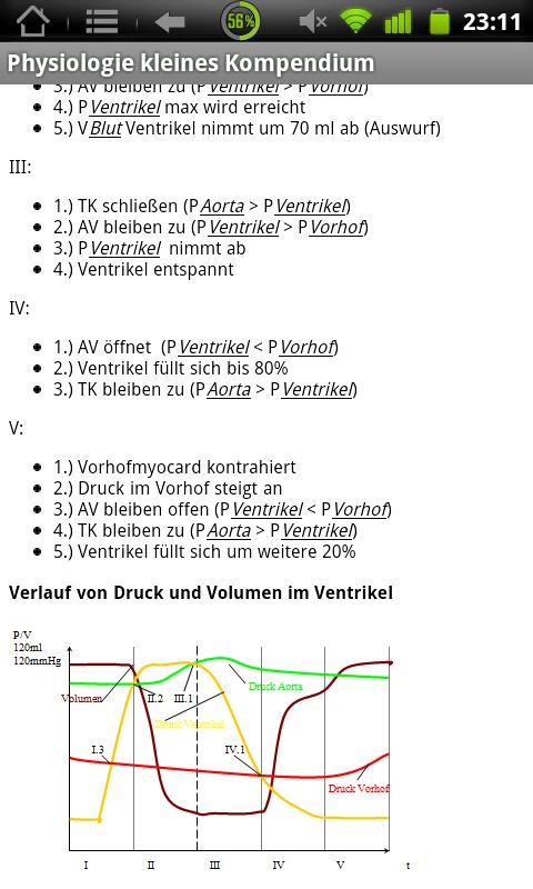 Android application Physiokompendium Physiologie screenshort