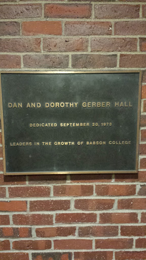 Gerber Hall Dedication Plaque