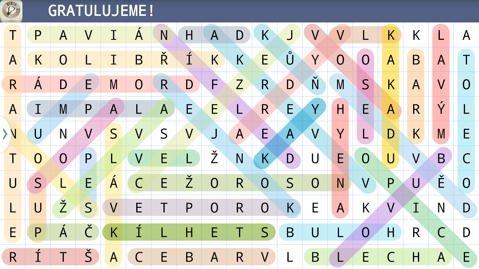 Osmisměrky Český - screenshot