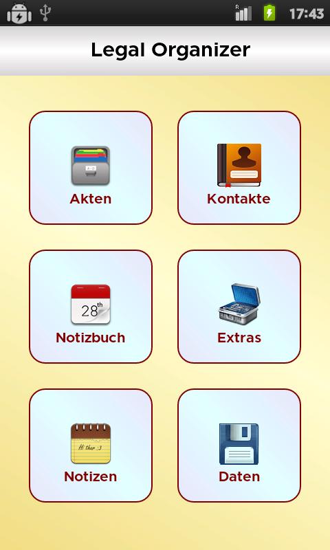 Android application Legal Organizer Plus screenshort