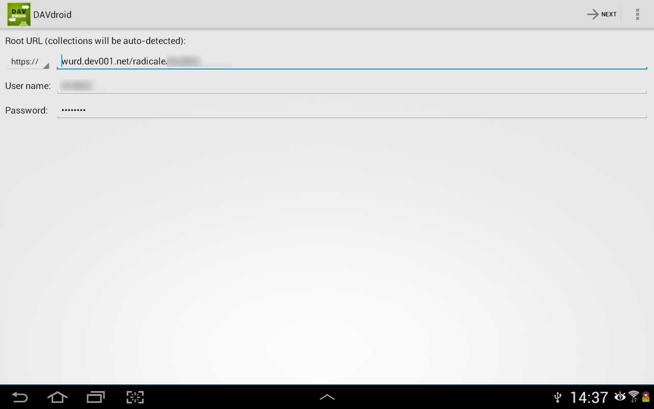 DAVdroid – CalDAV/CardDAV Sync - screenshot