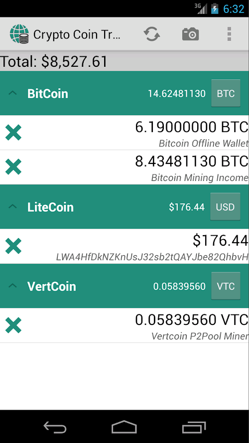 Android application Crypto Coin Tracker Ad-Free screenshort