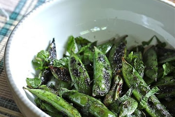 Smokey Grilled Minty Snap Peas