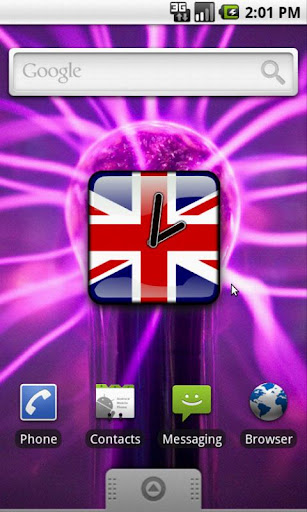 UK Flag Analog Clock Widget