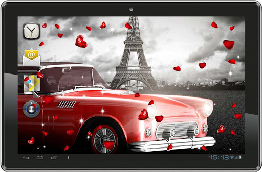 【免費個人化App】Red Car Paris Best HD LWP-APP點子