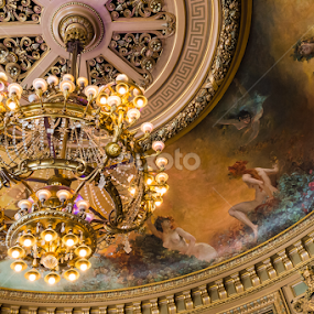 Chandelier Detail in Palais Garnier by Charles Wolford II - Buildings & Architecture Architectural Detail