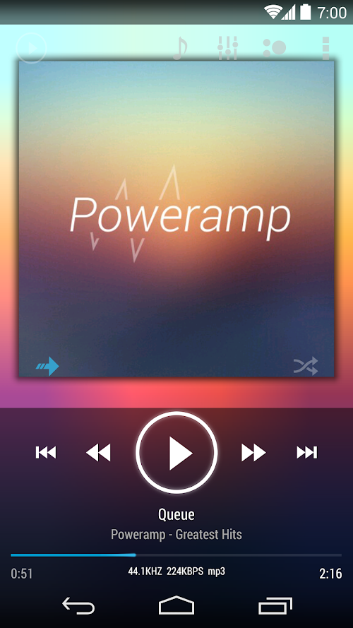 Android application Skin for Poweramp KK/JB/ICS screenshort