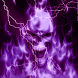 Glowing Purple Lightning Skull
