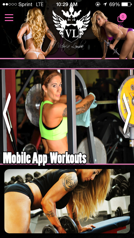 Victoria Lomba Fitness App Screen 1