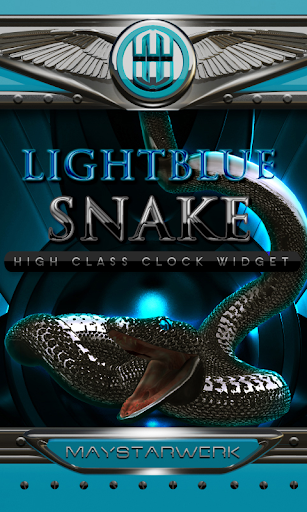 lightblue snake clock widget