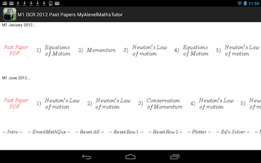 M1 Maths EdExcel 2012 Revision