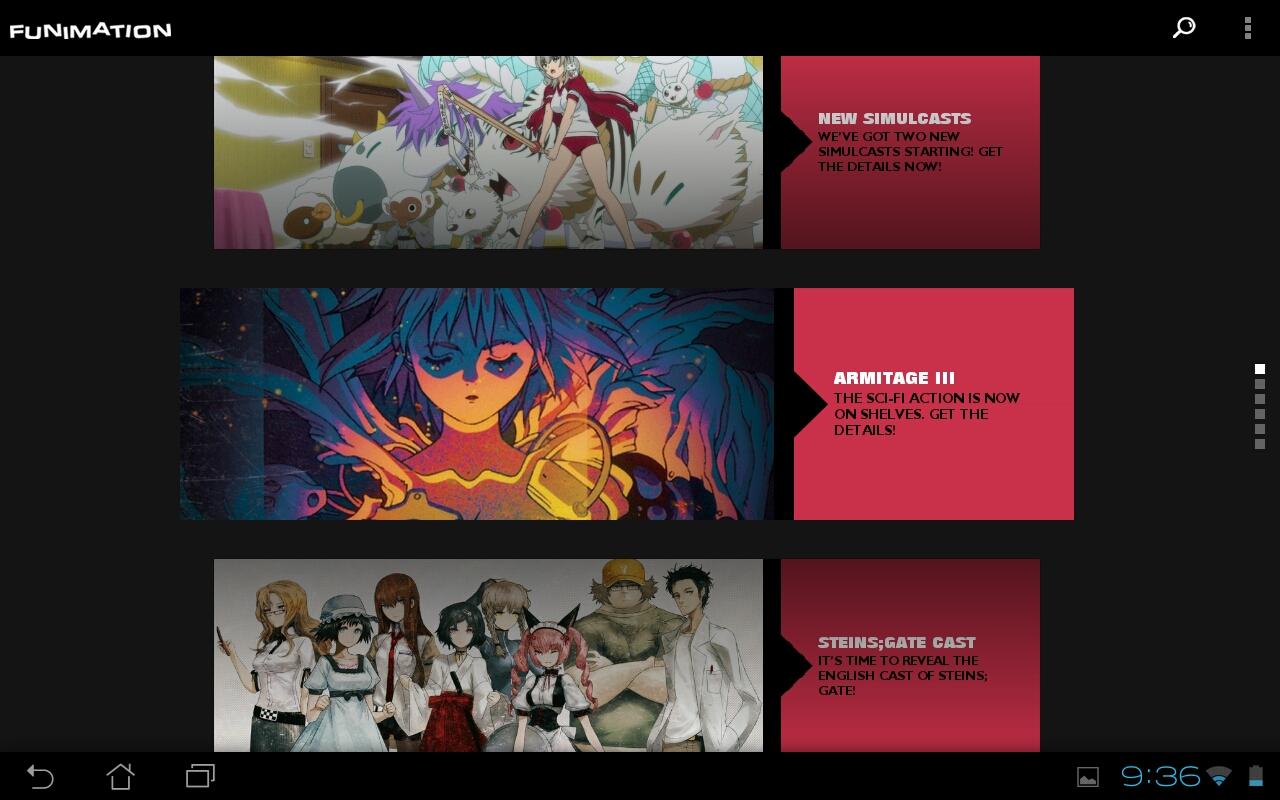 Android application FUNimation screenshort