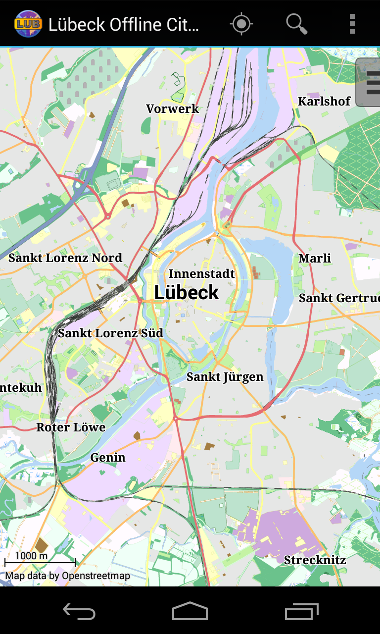 Android application Lübeck Offline City Map screenshort