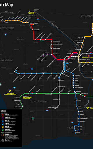 Los Angeles Metro Rail Map