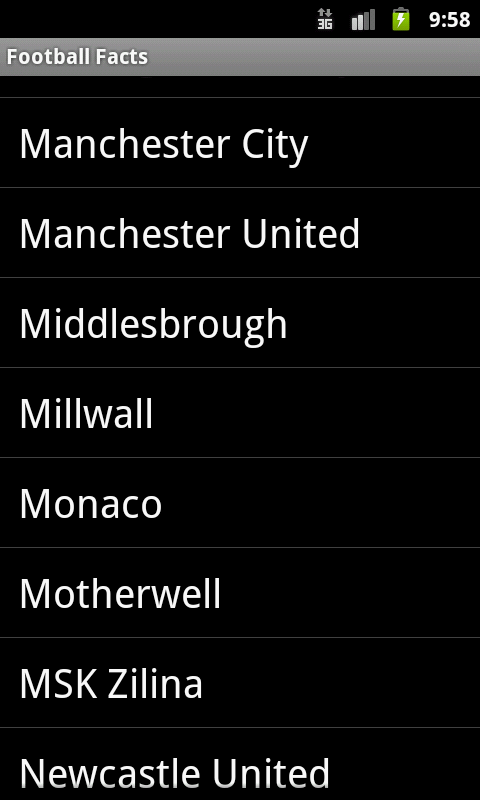 Football Facts Screen 3