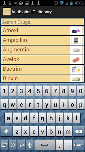 Antibiotics Dictionary