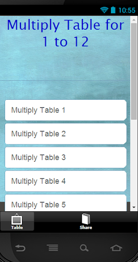 Multiply Table