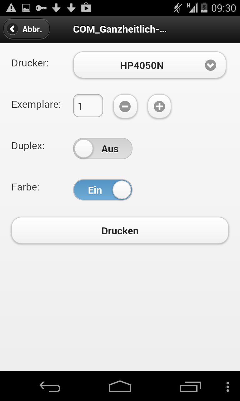 PLOSSYS DocPrint Screen 2