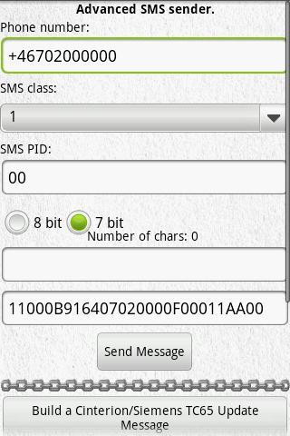 Advanced SMS Sender Screen 3