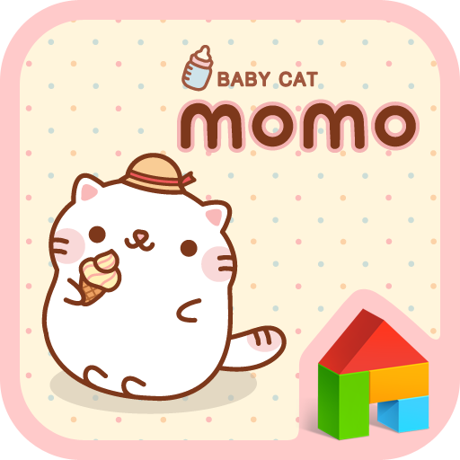 Baby cat MoMo Dodol Theme 個人化 App LOGO-APP開箱王